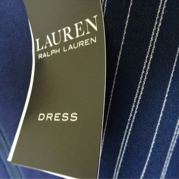 Lauren Ralph Lauren NEW Navy Pinstripe Jumpsuit Sz 12 Sleeveless - Picture 3 of 12